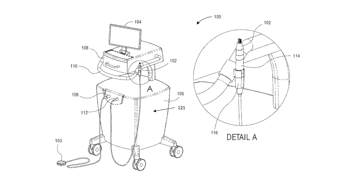 Patent drawing for Treatment of dermal glands by the application of non-thermal energy