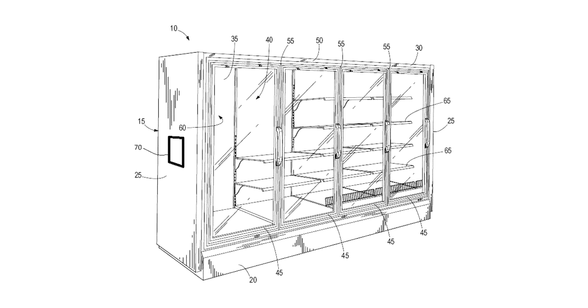 Patent drawing for Food display system integrating retailer services with consumer engagement