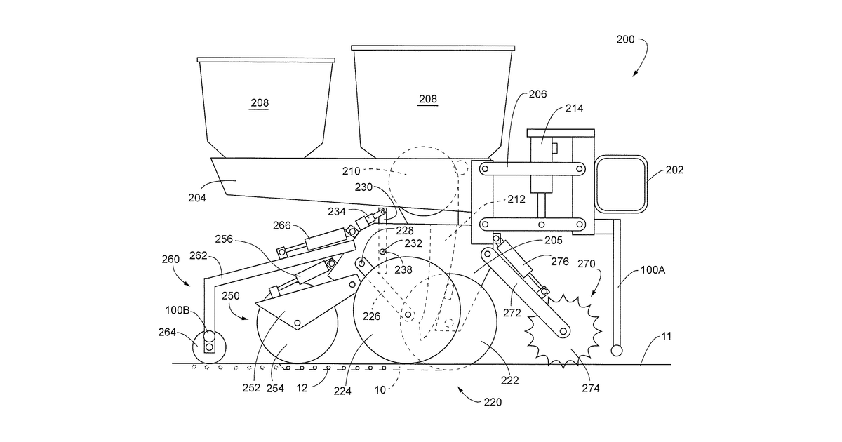 Patent drawing for Soil sensing systems and implements for sensing different soil parameters