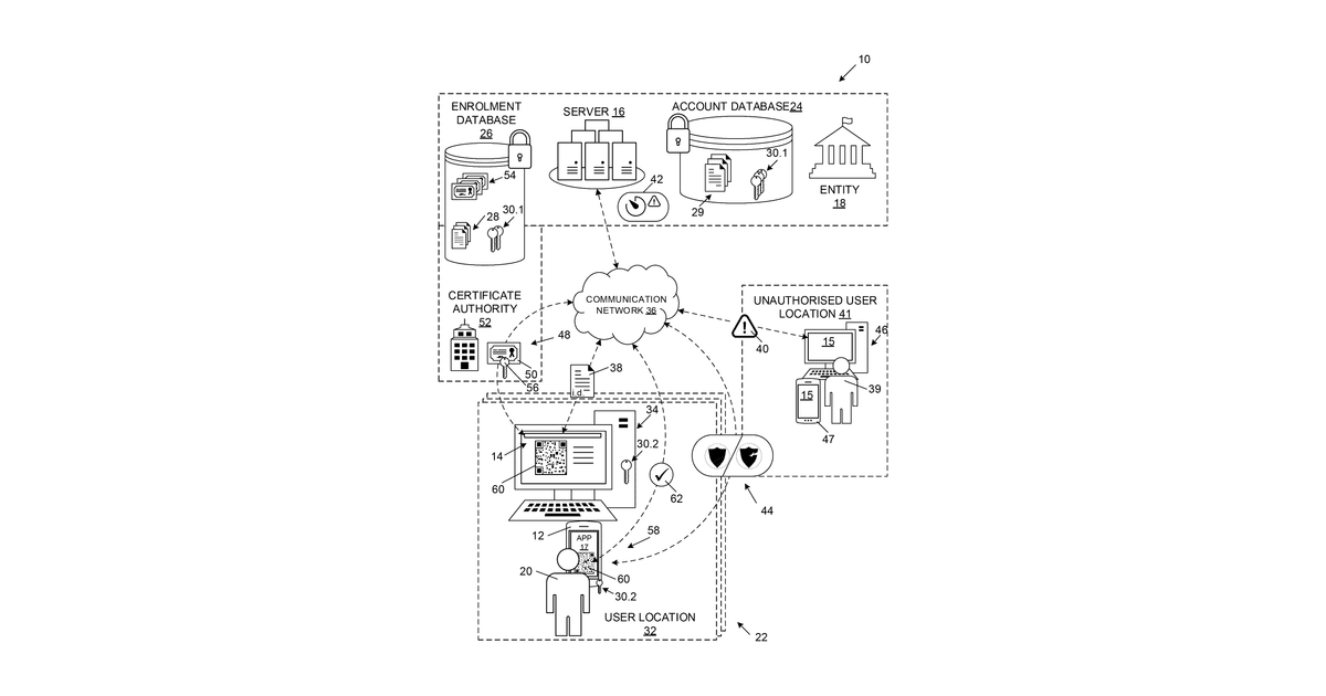 Patent drawing for System and method for proximity-based authentication