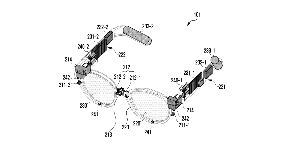 Patent drawing for Electronic device and method thereof for tracking user gaze and providing augmented reality service