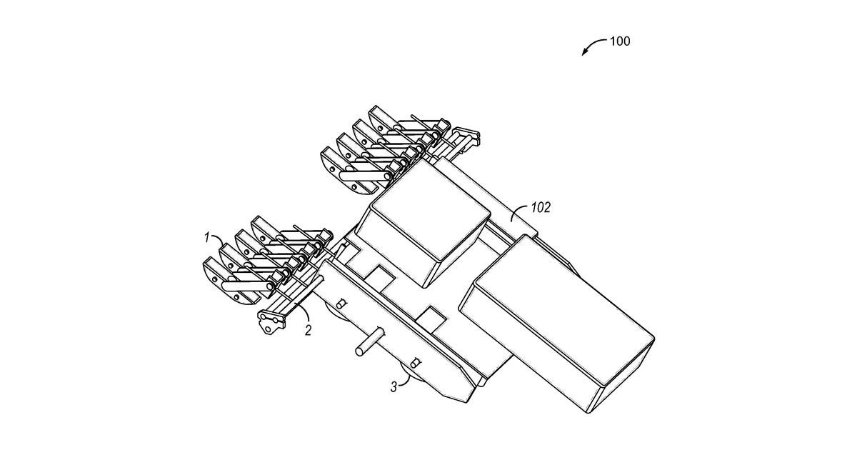 Patent drawing for Inspection robots with a payload engagement device