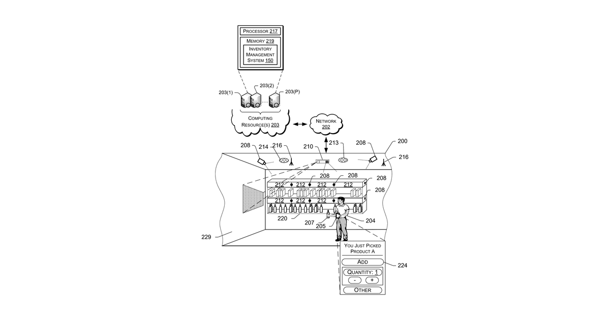 Patent drawing for Detecting inventory changes