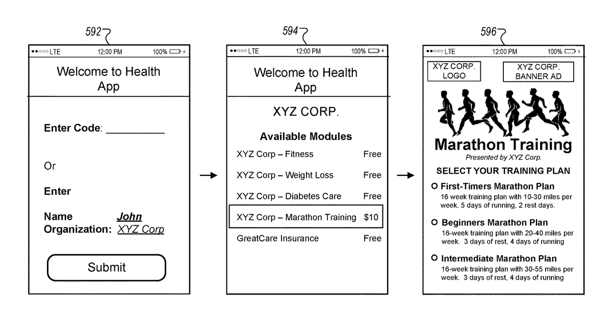 Patent drawing for Automating interactions for health data collection and patient engagement