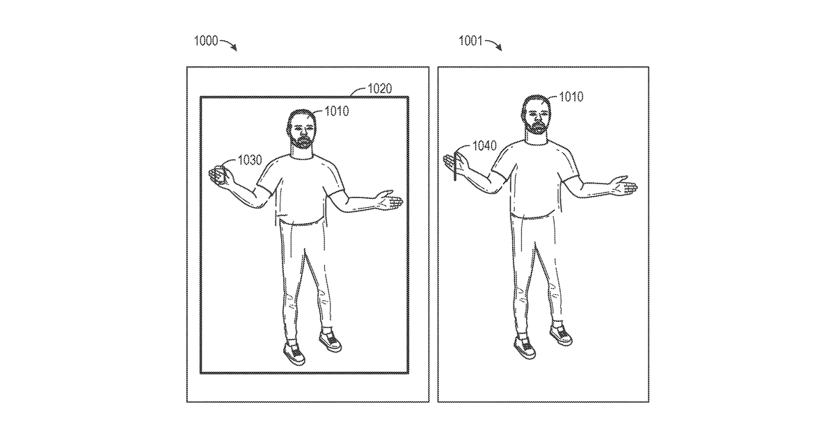 Patent drawing for Mirror-based augmented reality experience