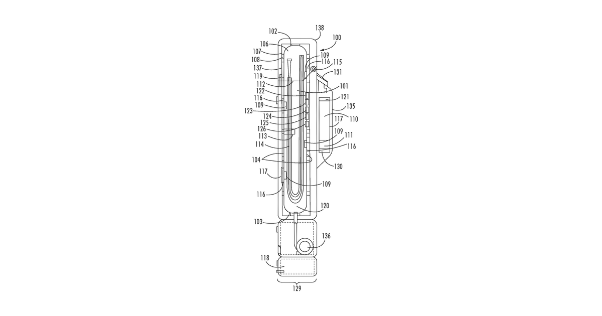 Patent drawing for Methods and devices for portable sterilization and containment of reusable urinary catheters