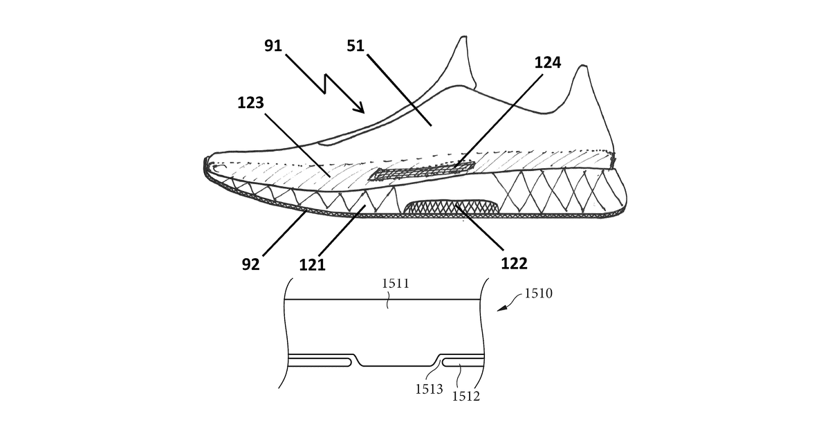 Patent drawing for Shoe