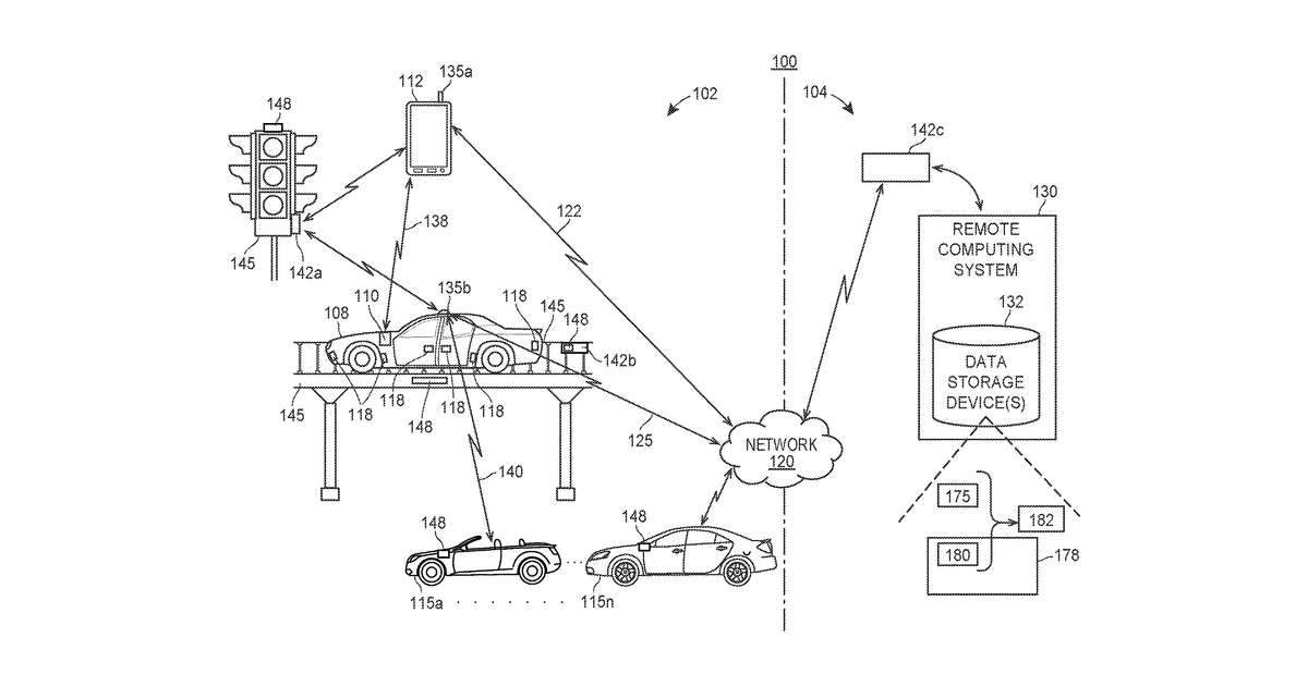 Patent drawing for Emergency vehicle detection and avoidance systems for autonomous vehicles