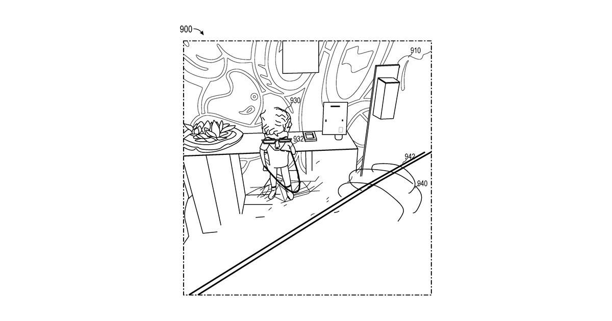 Patent drawing for User avatar movement control using an augmented reality eyewear device