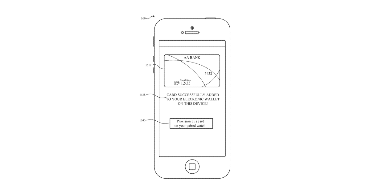 Patent drawing for User interface for loyalty accounts and private label accounts for a wearable device