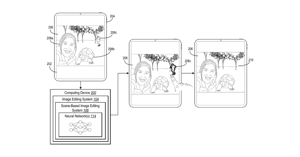 Patent drawing for Utilizing a generative machine learning model to create modified digital images from an infill semantic map