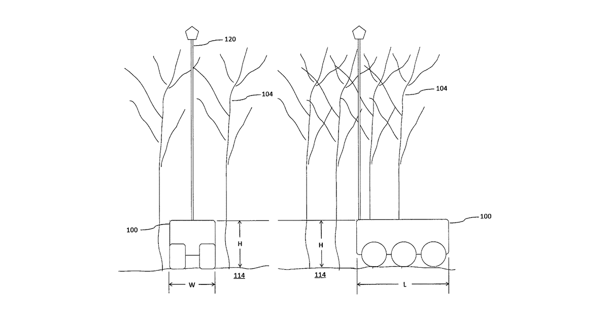Patent drawing for Robotic platform and method for performing multiple functions in agricultural systems