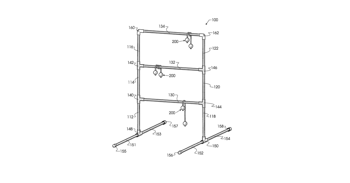 Patent drawing for Target Game with Rungs