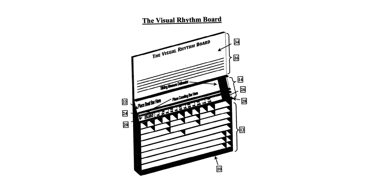 Patent drawing for Visual rhythm apparatus and method of using the same