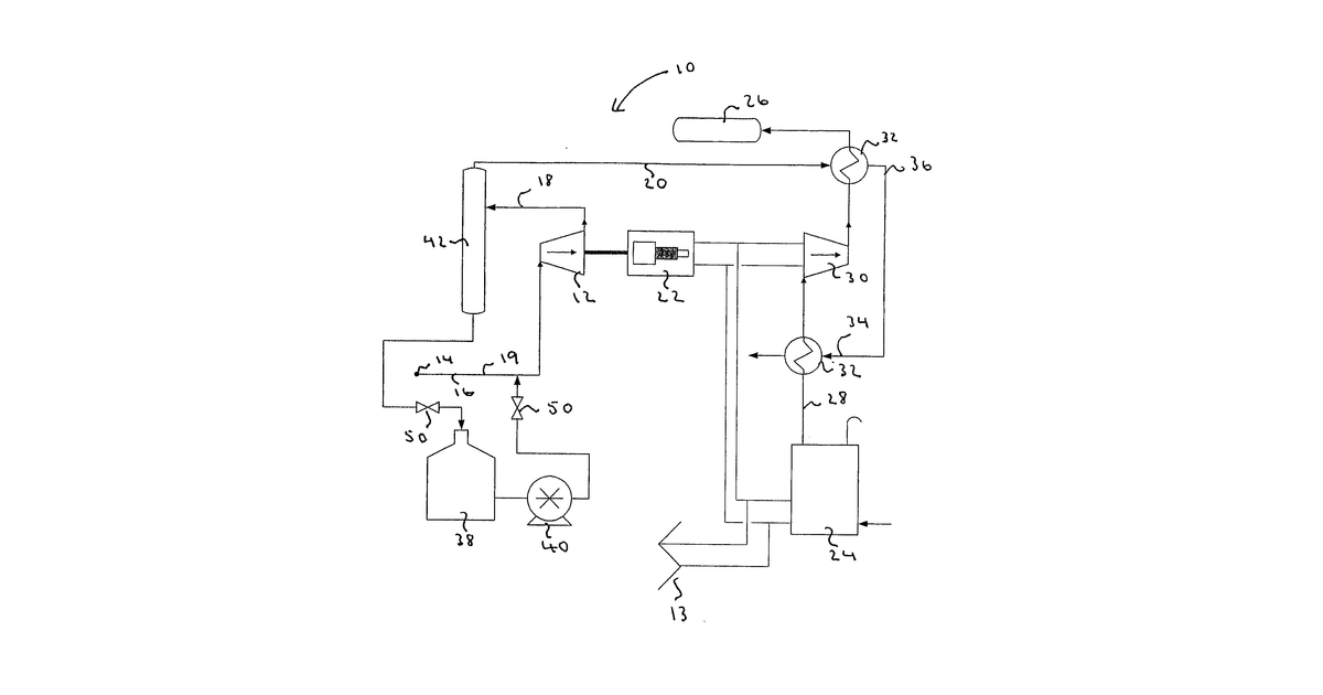 Patent drawing for Apparatus and methods for gas production during pressure letdown in pipelines