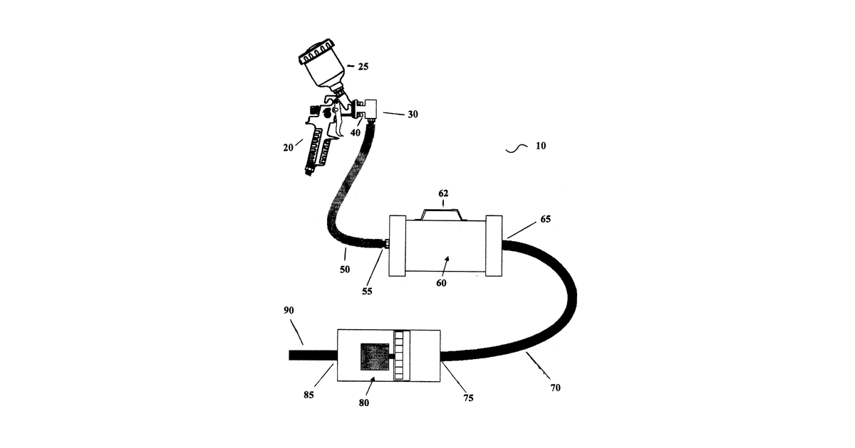 Patent drawing for Portable system for capturing air pollution