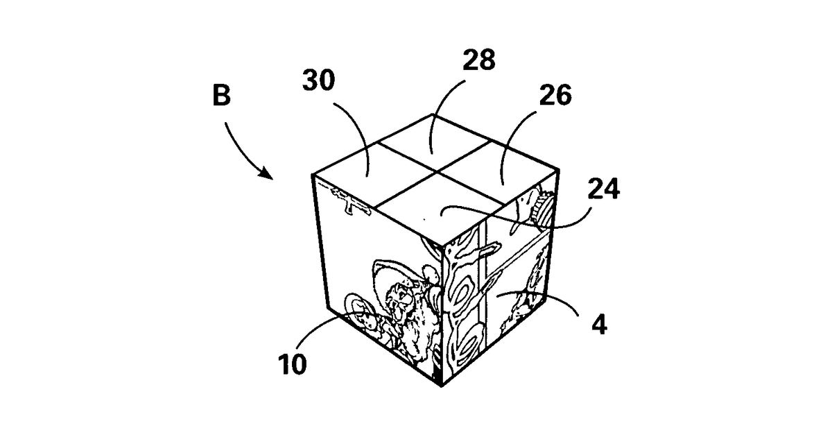 Patent drawing for Educational folding toy and puzzle