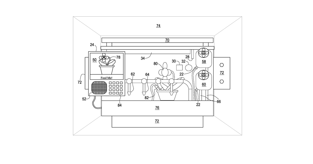 Patent drawing for Plant growing system