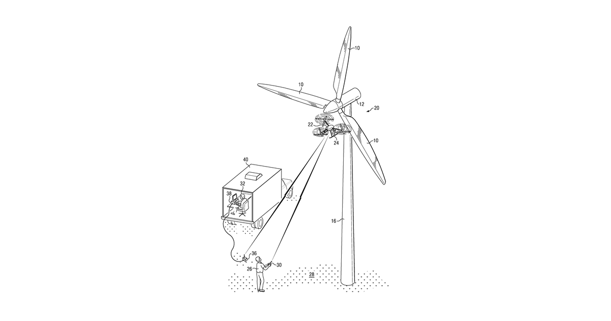 Patent drawing for Wind turbine inspection