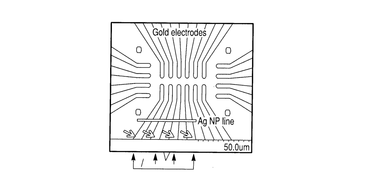 Patent drawing for Conducting lines, nanoparticles, inks, and patterning