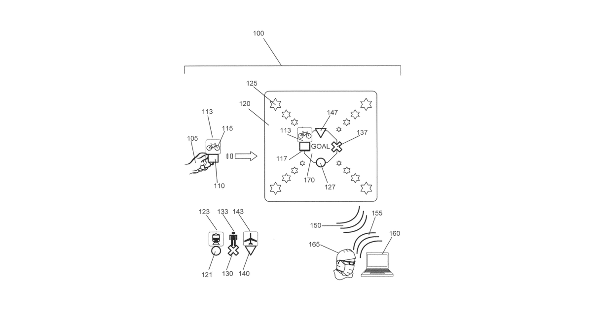 Patent drawing for Game with detection capability