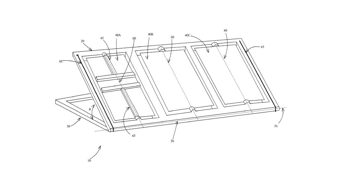 Patent drawing for Solar panel deployment system