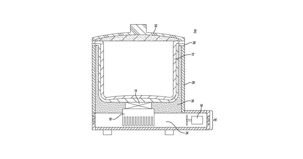Patent drawing for Temperature regulation system for slow cooker