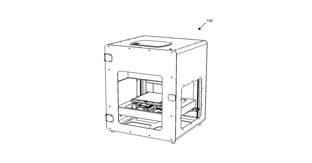 Patent drawing for Extrusion system for additive manufacturing and 3-d printing