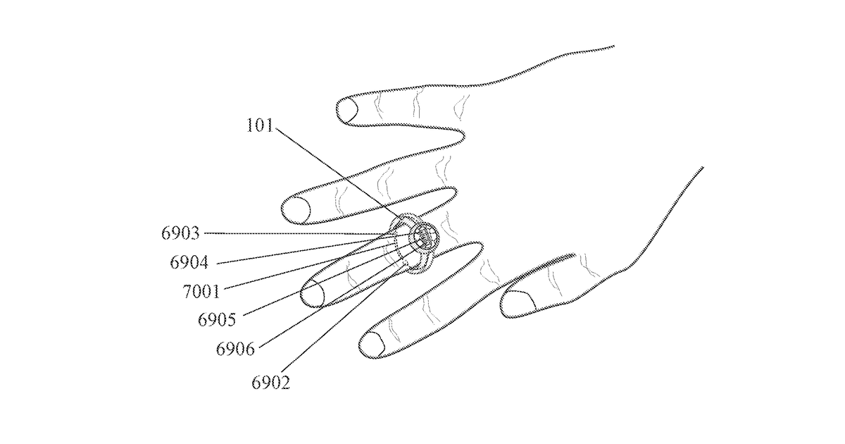 Patent drawing for Finger Ring with Electromagnetic Energy Sensor for Monitoring Food Consumption