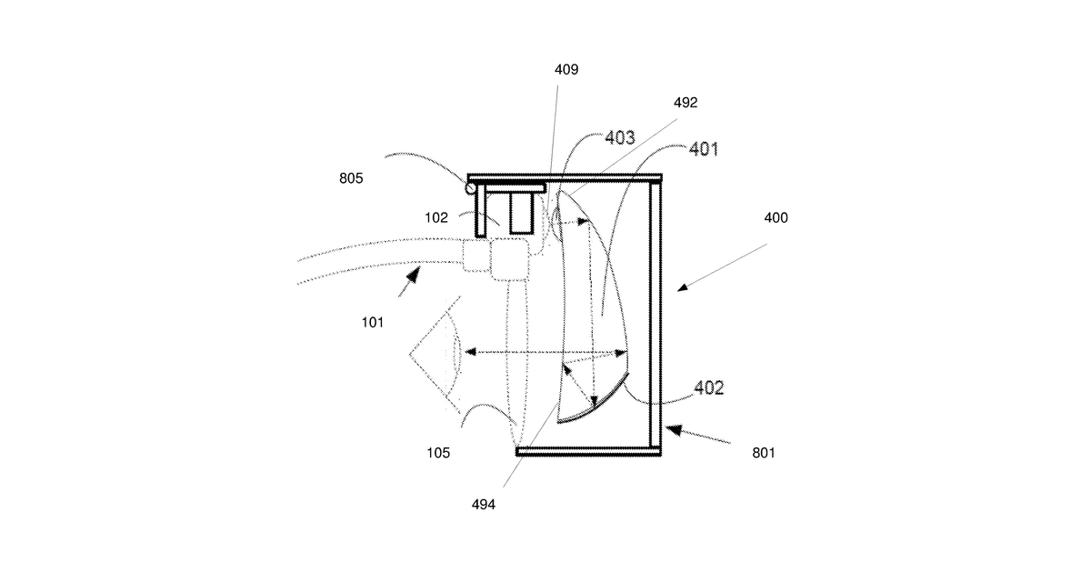 Patent drawing for Virtual reality attachment for a head mounted display