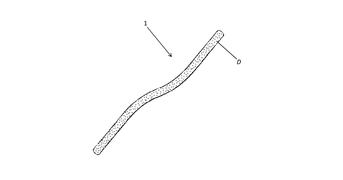 Patent drawing for Fibers and other constructs treated with diatomite particles