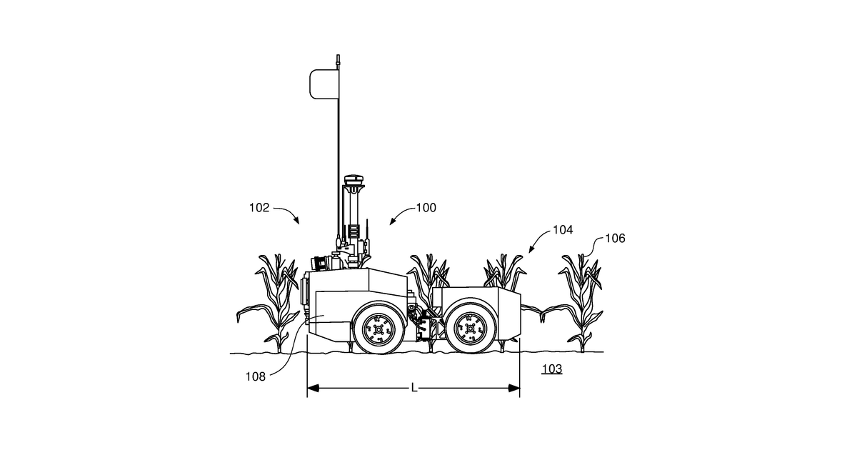 Patent drawing for Robotic platform and method for performing multiple functions in agricultural systems