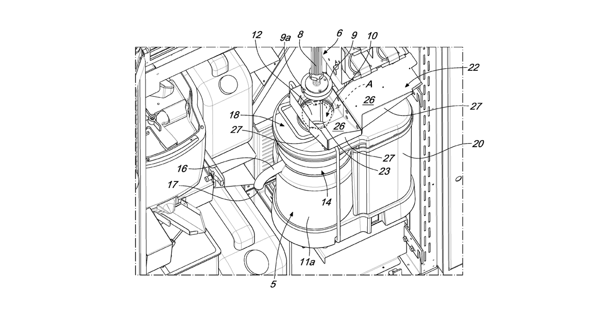 Patent drawing for Beverage vending machine