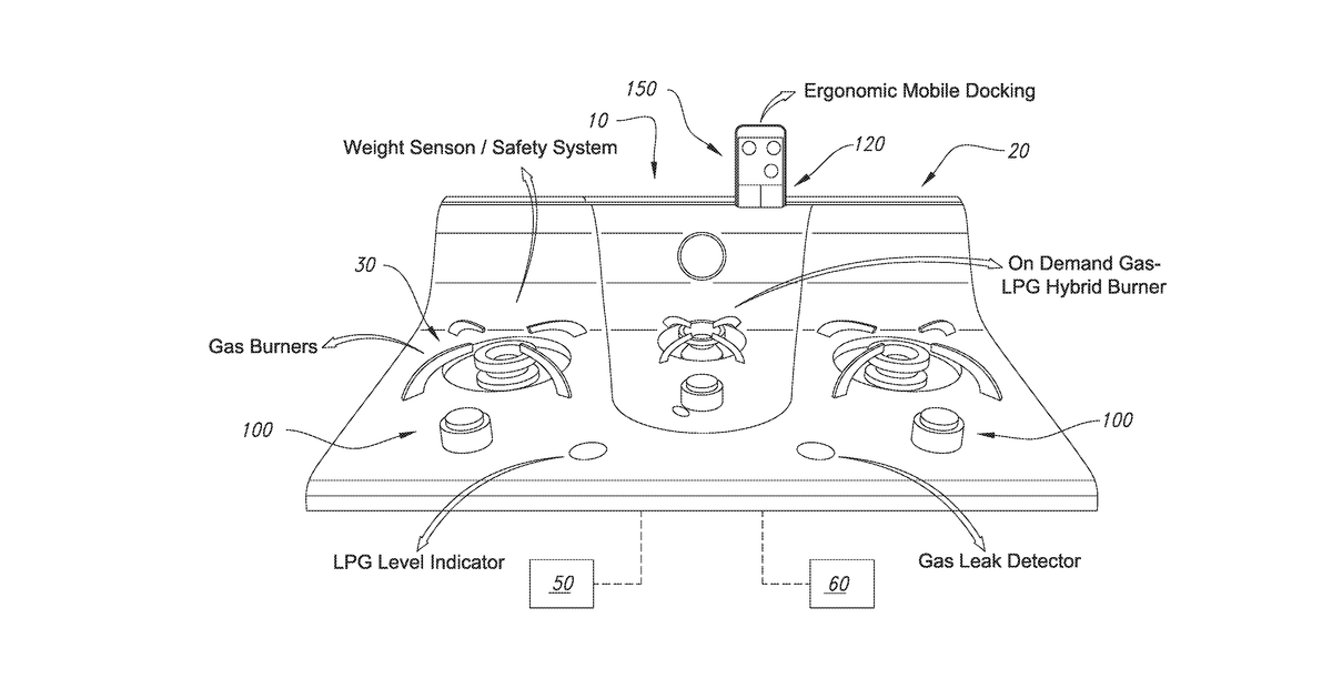 Patent drawing for Industrial internet of things smart heating systems and methods that produce and use hydrogen fuel
