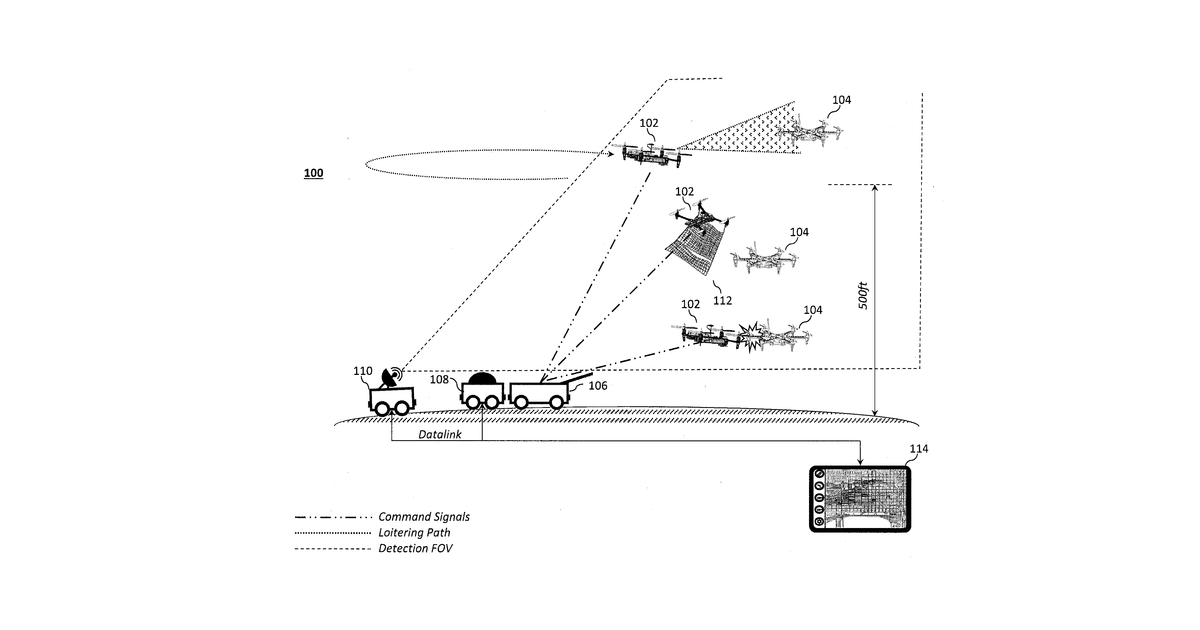 Patent drawing for Aerial Vehicle Interception System