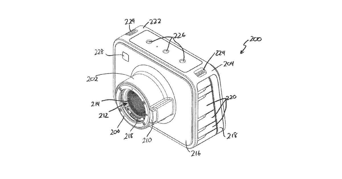 Patent drawing for Camera Having a Separate Image Capture Module and a Method of Assembling the Camera