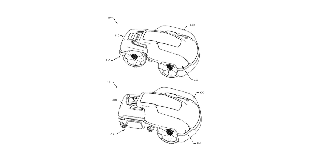 Patent drawing for All wheel drive robotic vehicle with steering brake