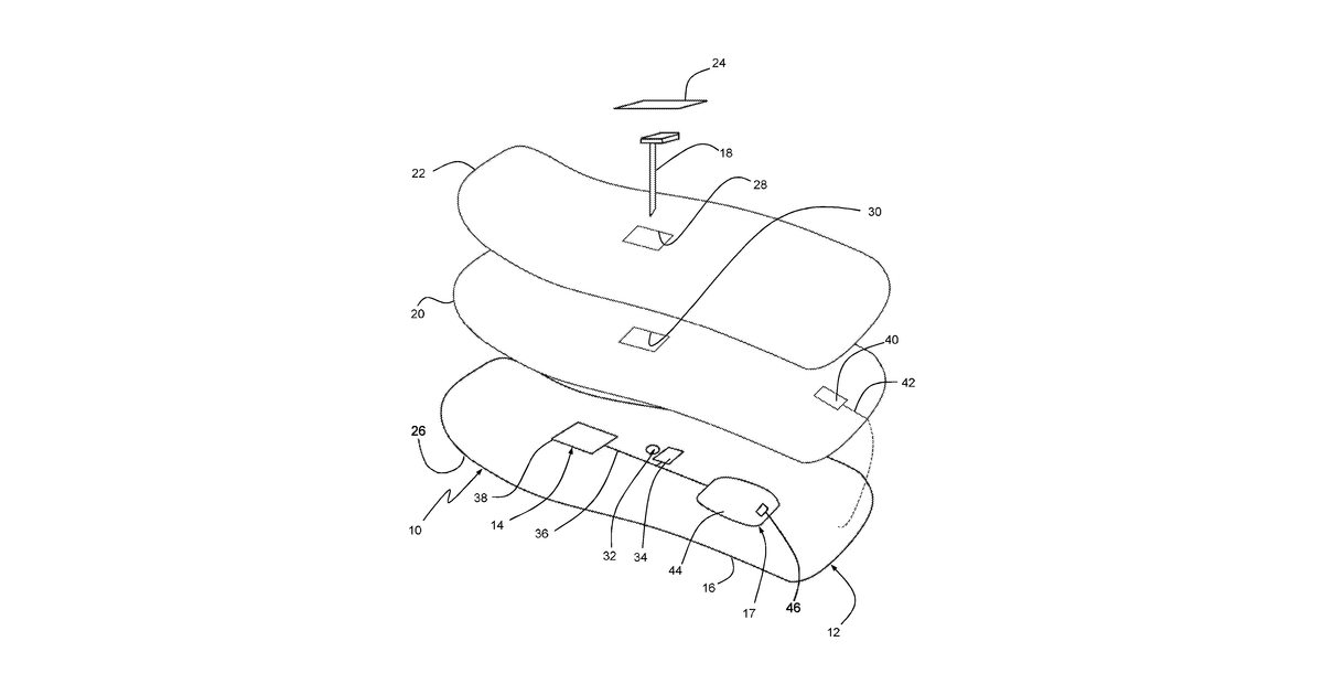 Patent drawing for Body-wearable medical device