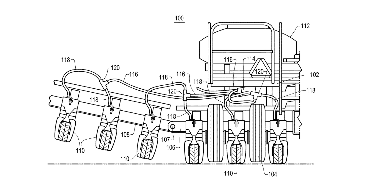 Patent drawing for Flow control for agricultural implement pneumatic system