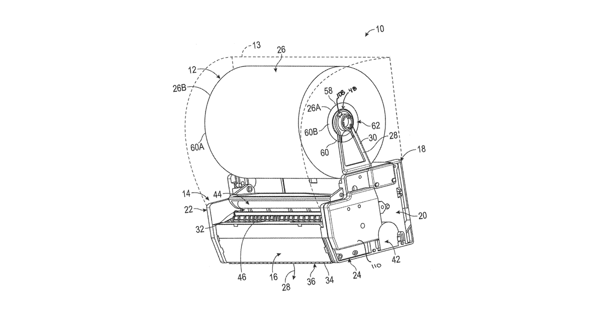 Patent drawing for Monitoring system for dispenser