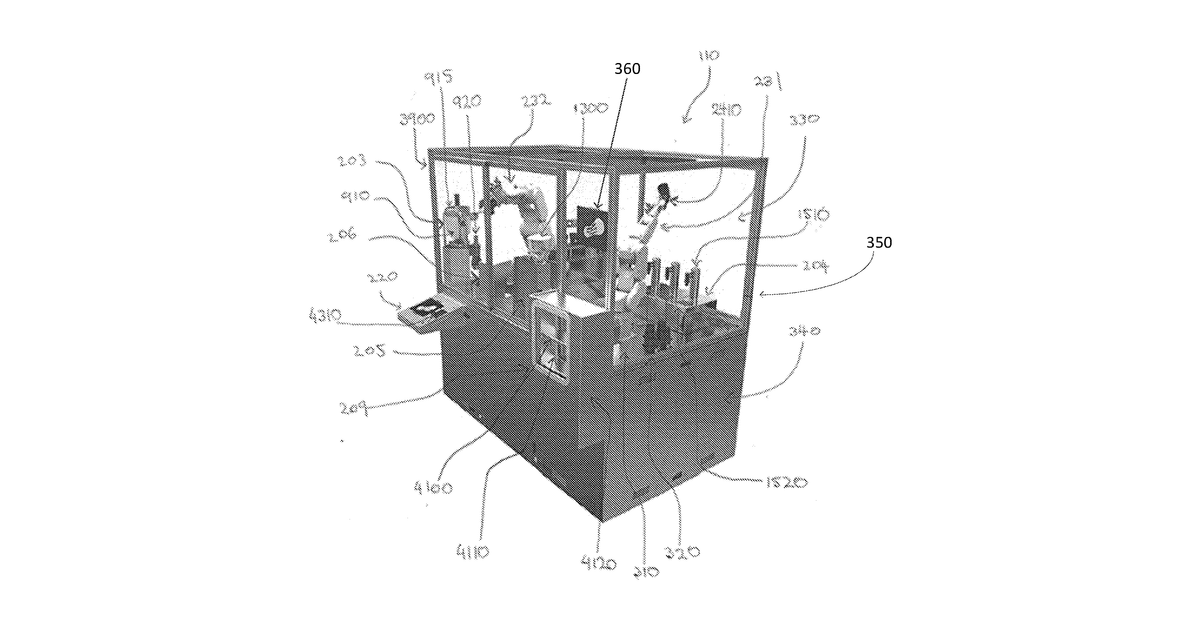 Patent drawing for Robotic Beverage Preparation System and Control Systems and Methods Therefor