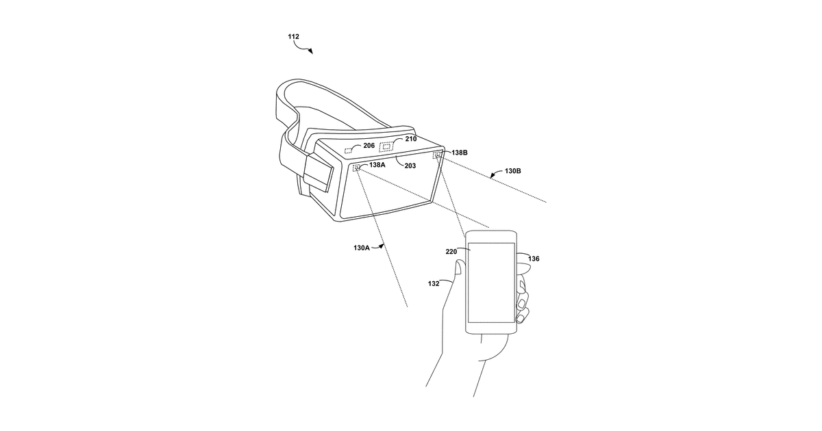 Patent drawing for Virtual user interface using a peripheral device in artificial reality environments