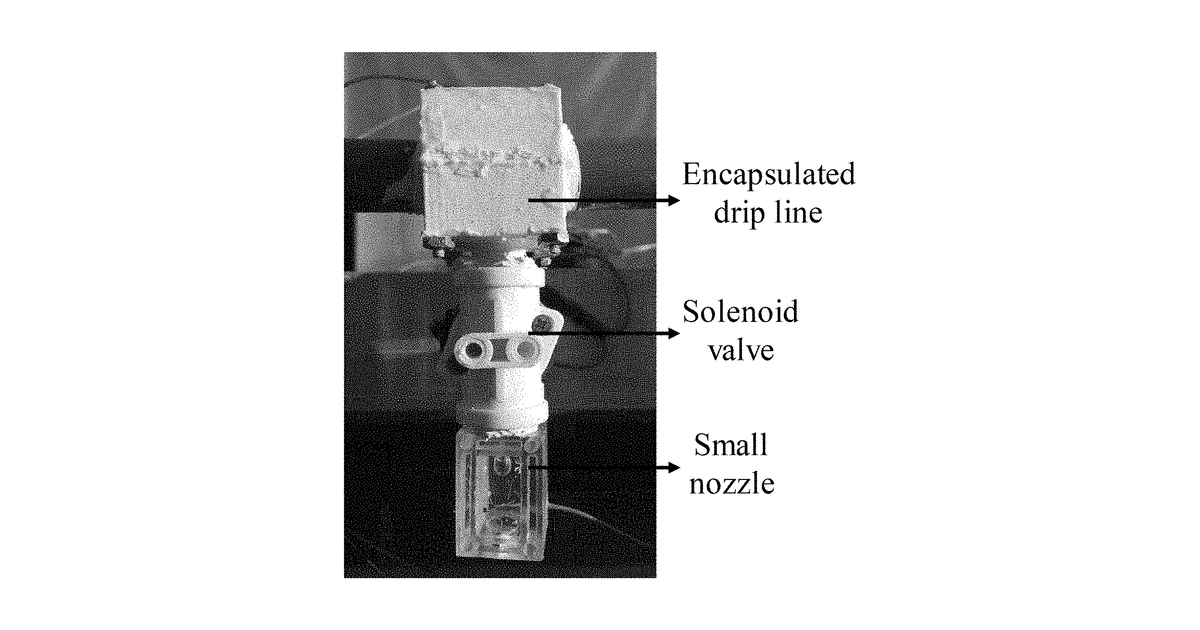 Patent drawing for Electromechanical drip irrigation device