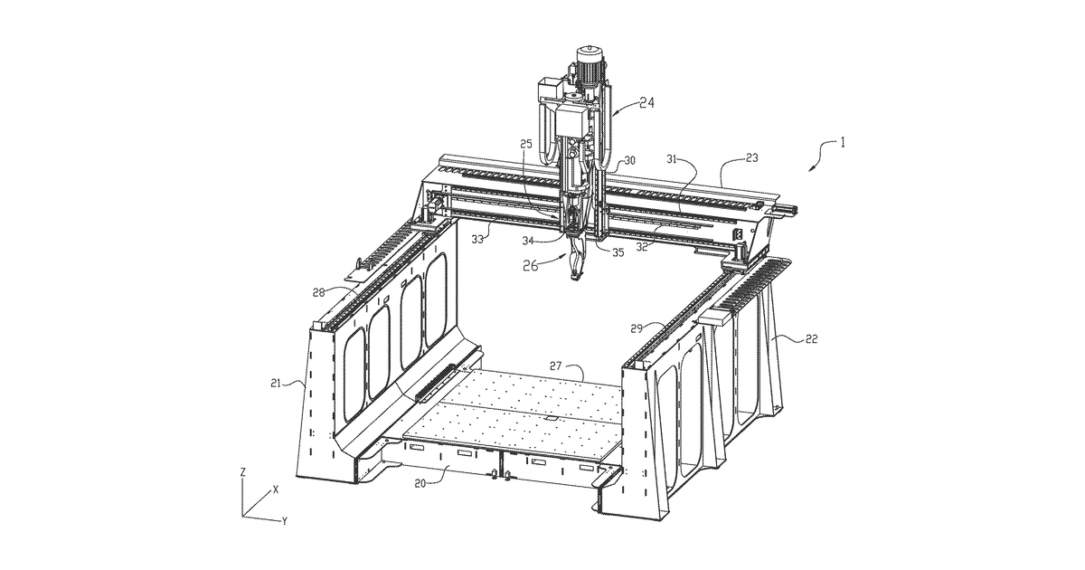 Patent drawing for Apparatus and methods for fabricating components