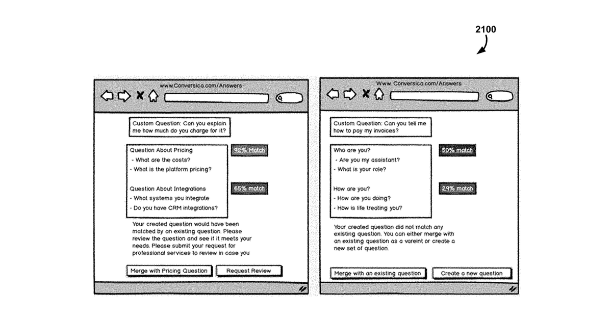 Patent drawing for Systems and methods for artificial intelligence enhancements in automated conversations