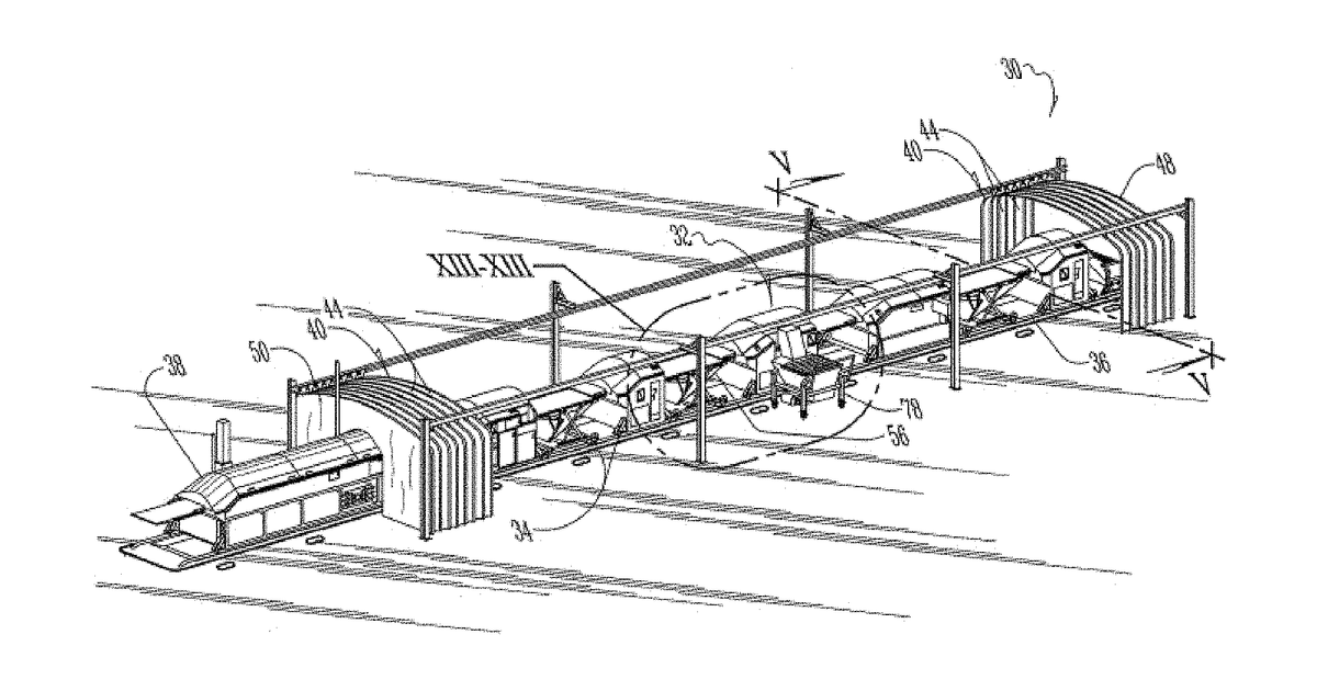 Patent drawing for Work-saving improvements for food-process lines