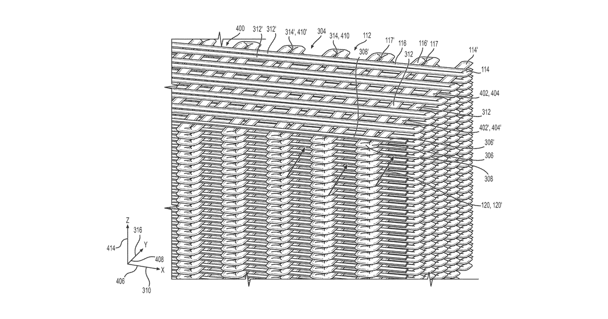 Patent drawing for Filtration media produced using additive manufacturing