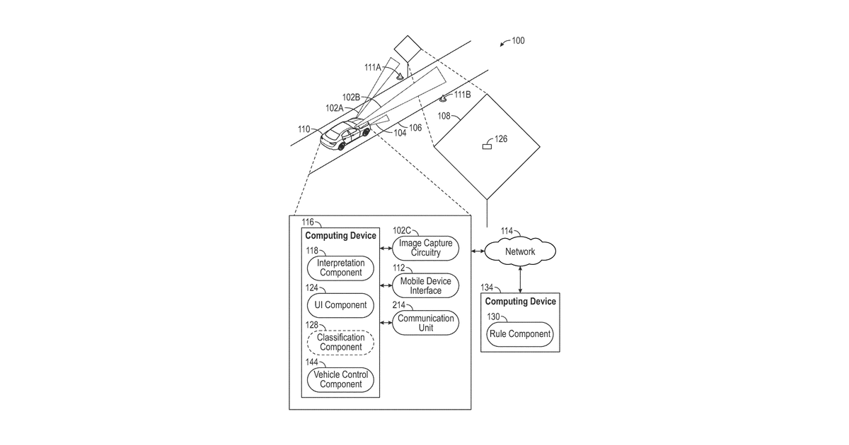 Patent drawing for Autonomous navigation systems for temporary zones