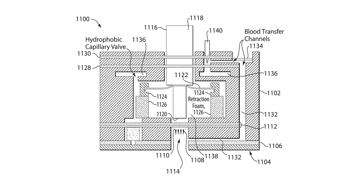 Patent drawing for Systems and methods for collecting fluid from a subject