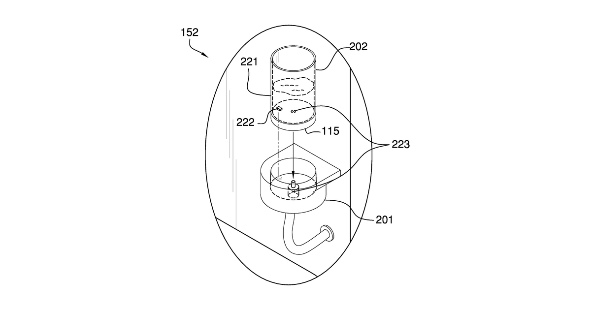 Patent drawing for Vehicular water-dispensing method